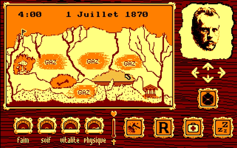 Journey to the Center of the Earth - Amstrad CPC game screenshot (1988) by Chip